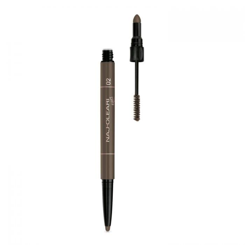 Lápiz para Cejas Naj-Oleari 3 In 1 Perfect Brow Brown