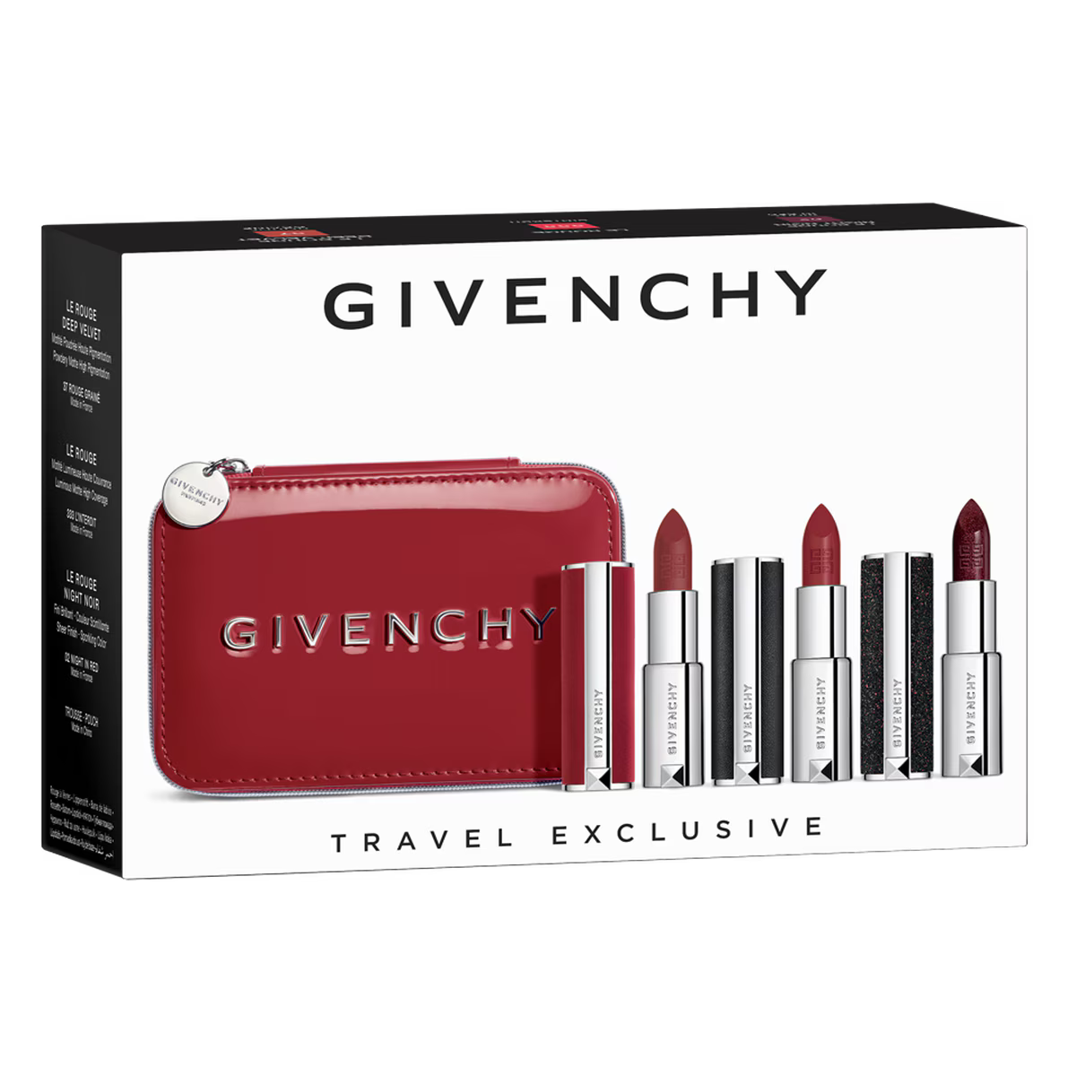 Kit Le Rouge Night Noir N5. Small Flat Black Pouch Gwp20