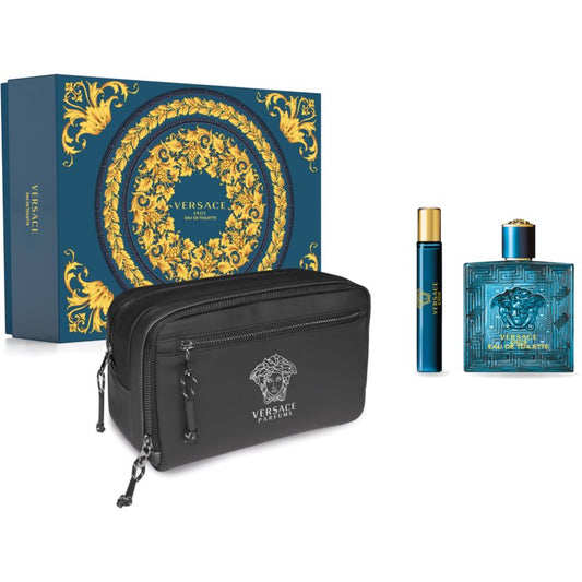 Versace Eros Man Eau De Toilette Set Edt100+Edt10+Gwp