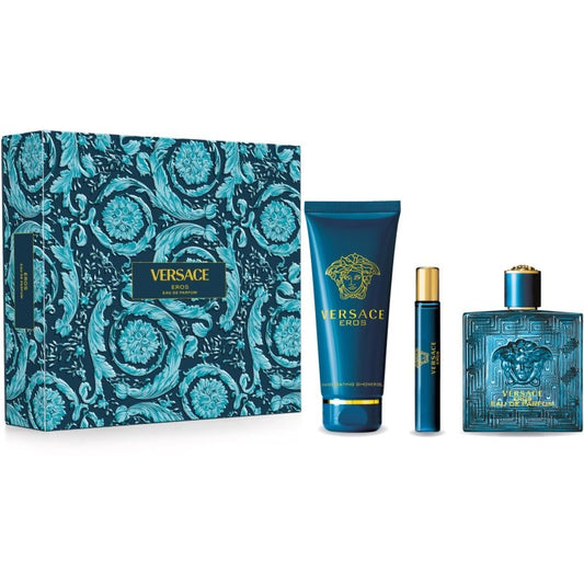 Set Versace Eros Edp 100 Ml+ 10 Ml+Shg 150 Ml