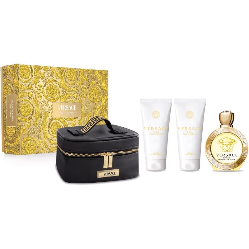 Versace Eros Pour Femme Edt Set Edt100Ml+Bsg100Ml+Bl100Ml+Gwp