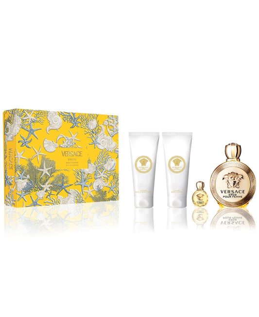Versace Eros Pour Femme Edp Set Edp100Ml+Bsg100Ml+Bl100Ml+Edp5Ml