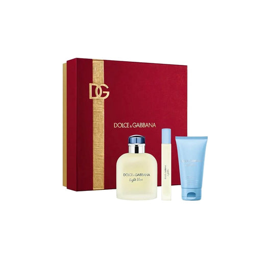 Set de Perfume Dolce & Gabbana Light Blue Pour Homme EDT 100ml + 50ml + 10ml